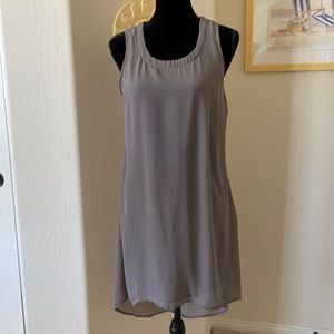 Cute Fun & Flirt Gray Shear Layer Dress Size M